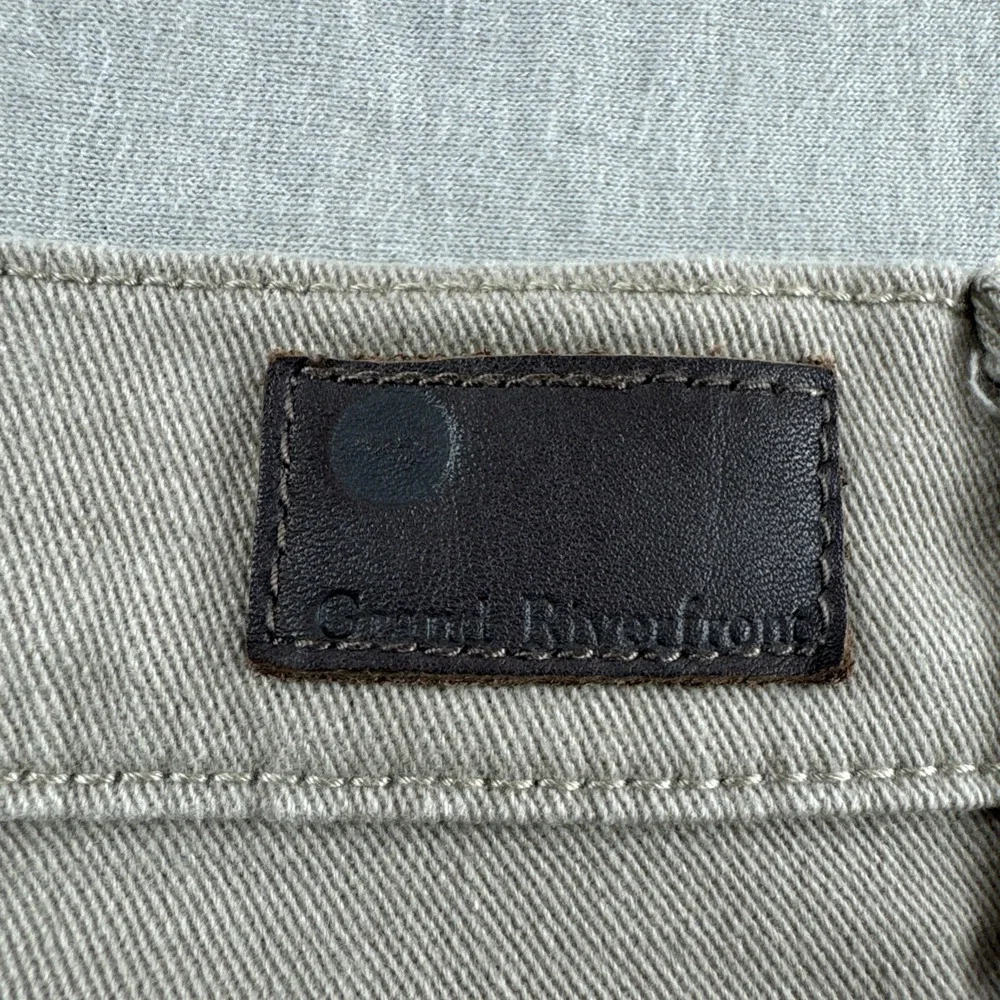 Grand River Jeans Mens 44x25 Beige Denim Pants Stretch Regular Straight Fit READ
